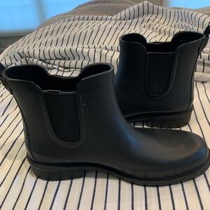 Madewell Black Ankle Rain Boots